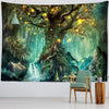 Lantern Tree Of Life Tapestry Wall Hanging Psychedelic Witchcraft Mystery Tapiz Hippie Good Luck Background Cloth Home Decor