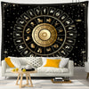 Cosmic Gold Zodiac Tapestry