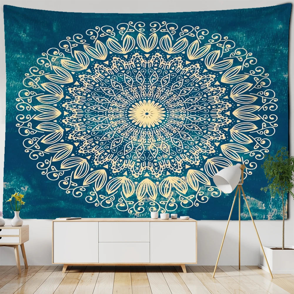 Mandala Tapestry Wall Hanging Mystic Witchcraft Boho Psychedelic Hippie Art Tapiz Bedroom Home Decor